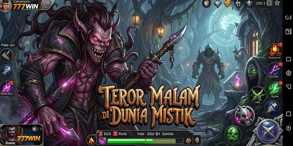 Screenshot 777WIN menampilkan momen mencekam dari gameplay horor.