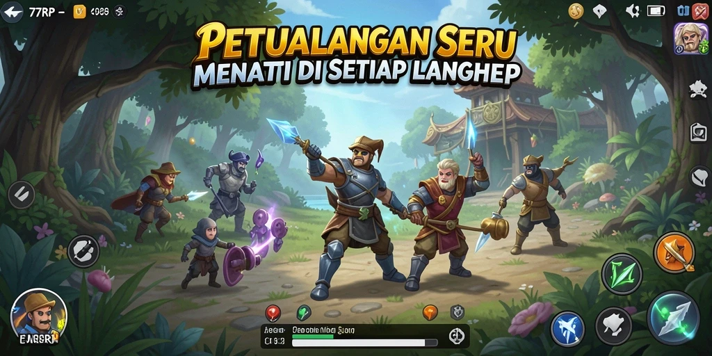 Tampilan gameplay menarik dari 77RP yang penuh petualangan.