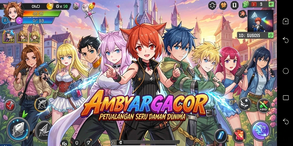Tampilan gameplay AMBYARGACOR yang menarik dan mendebarkan.
