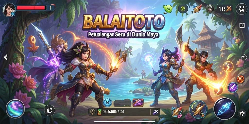 Screenshot gameplay BALAITOTO menampilkan aksi seru dan lingkungan petualangan yang kaya.
