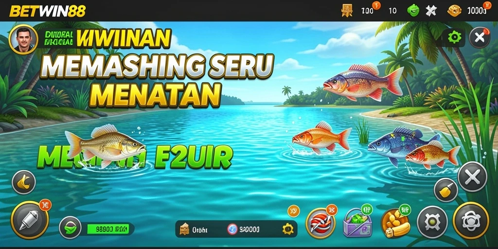 Menampilkan tampilan menarik dari gameplay memancing di BETWIN88.