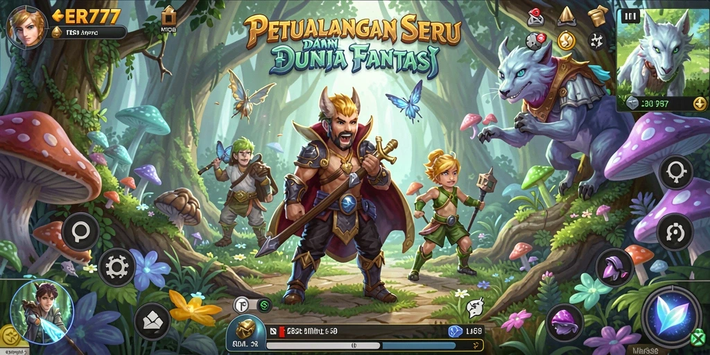 Tampilan gameplay yang memukau di dunia petualangan ER777.