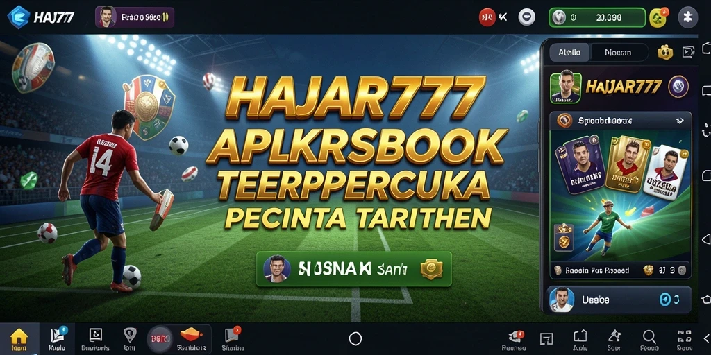 Tampilan menarik aplikasi Sportsbook HAJAR777 yang menampilkan berbagai taruhan.
