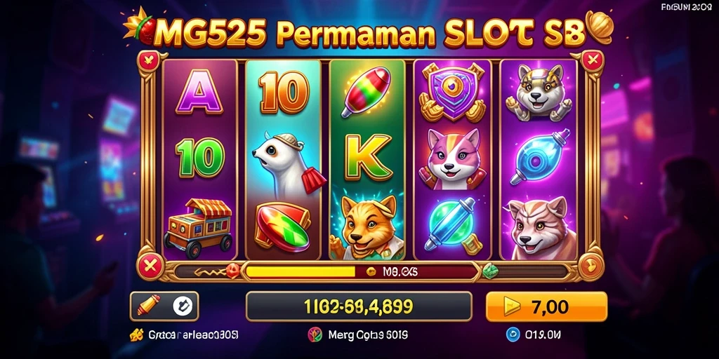 Screenshot gameplay MG525 yang menampilkan fitur Slot menarik.