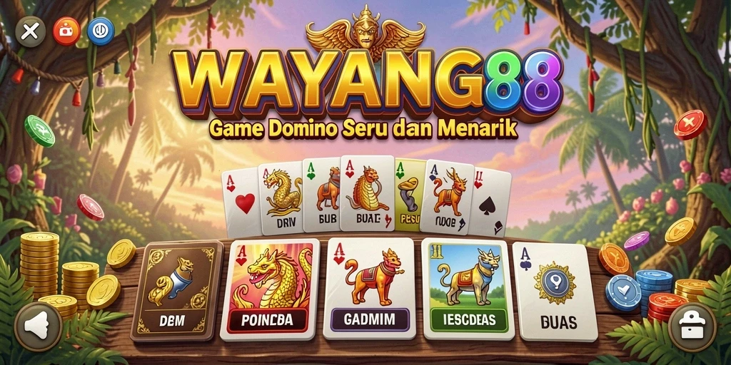Tampilan menarik dari gameplay Domino di WAYANG88.